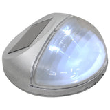 Outdoor Solar Wall Lamps LED 24 pcs Round Silver - 45-Degree Angle