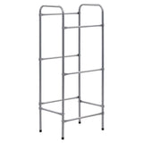 Storage Shelf for 3 Crates Silver 50x33x116 cm Steel - Front View