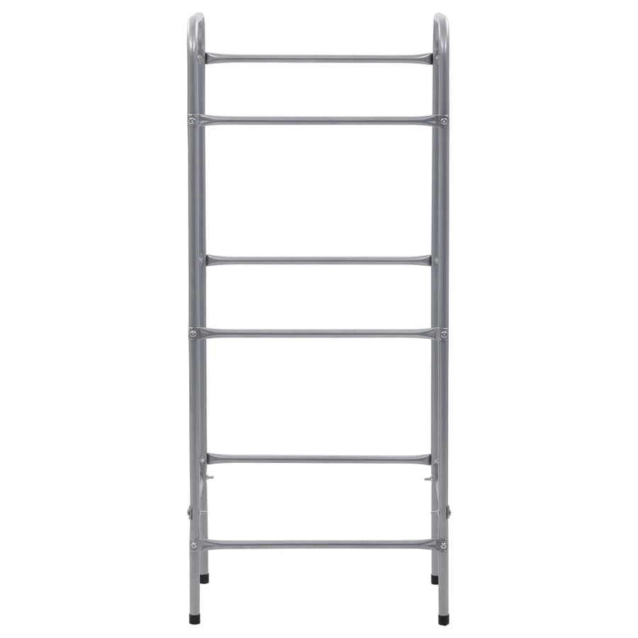 Storage Shelf for 3 Crates Silver 50x33x116 cm Steel