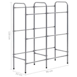 Storage Shelf for 6 Crates Silver 96x33x116 cm Steel - 45-Degree Angle