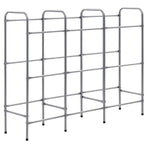 Storage Shelf for 9 Crates Silver 145x33x116 cm Steel