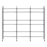 Storage Shelf for 9 Crates Silver 145x33x116 cm Steel