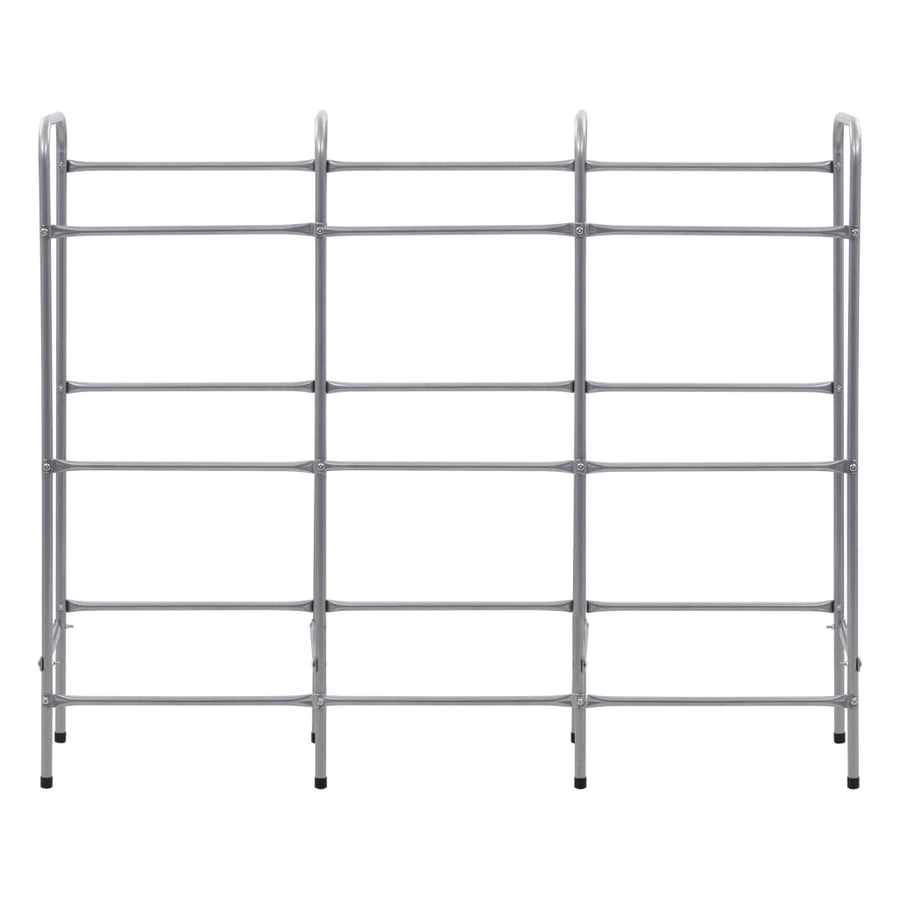 Storage Shelf for 9 Crates Silver 145x33x116 cm Steel