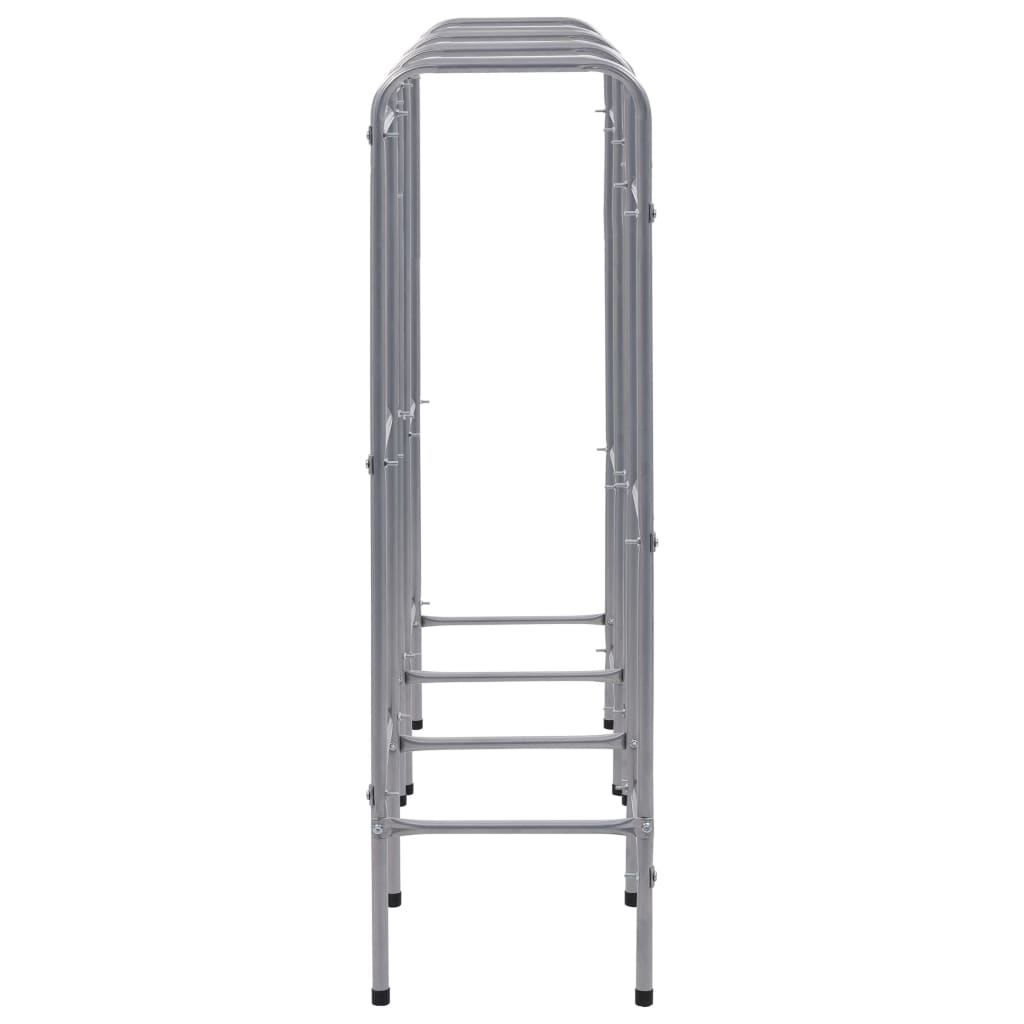 Storage Shelf for 9 Crates Silver 145x33x116 cm Steel