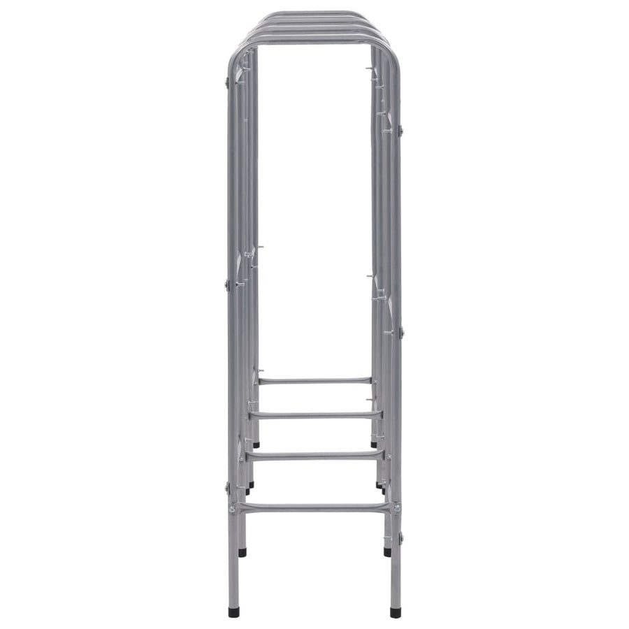 Storage Shelf for 9 Crates Silver 145x33x116 cm Steel