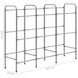 Storage Shelf for 9 Crates Silver 145x33x116 cm Steel