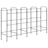 Storage Shelf for 12 Crates Silver 190x33x116 cm Steel