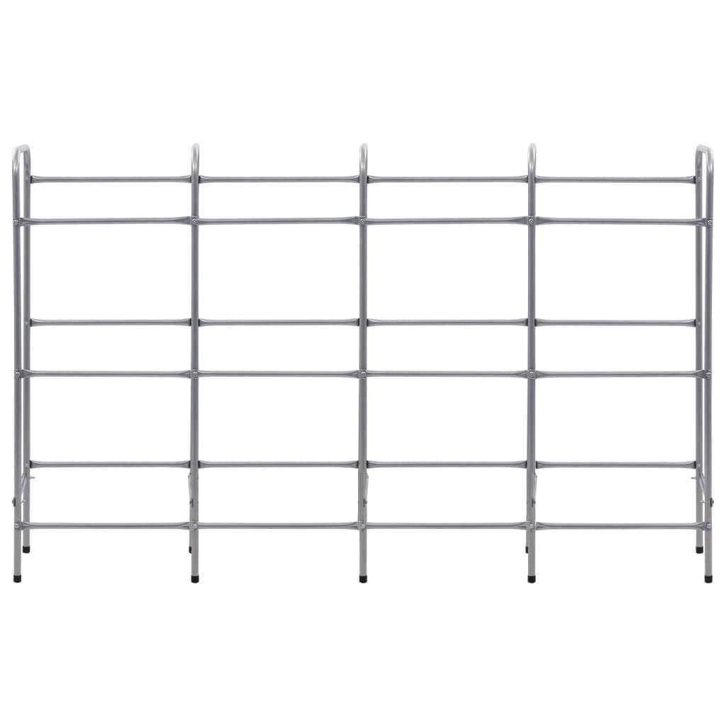 Storage Shelf for 12 Crates Silver 190x33x116 cm Steel