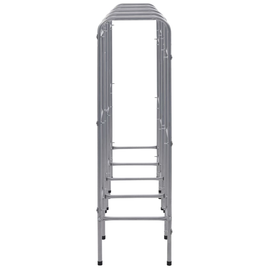 Storage Shelf for 12 Crates Silver 190x33x116 cm Steel