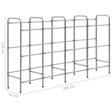 Storage Shelf for 12 Crates Silver 190x33x116 cm Steel