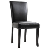 Dining Chairs 6 pcs Black Faux Leather