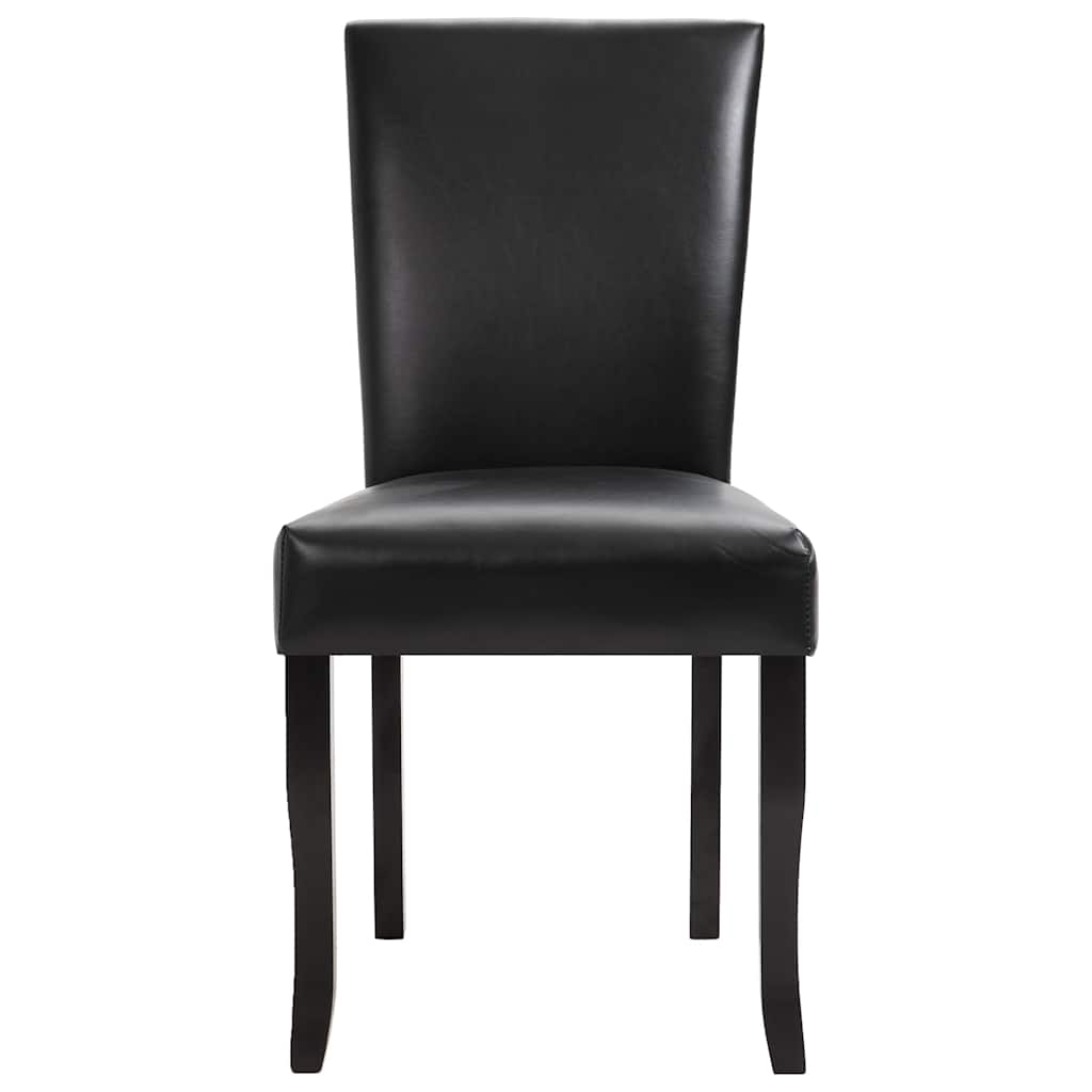 Dining Chairs 6 pcs Black Faux Leather