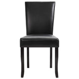 Dining Chairs 6 pcs Black Faux Leather - Top-Down View