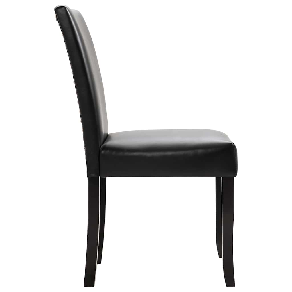 Dining Chairs 6 pcs Black Faux Leather