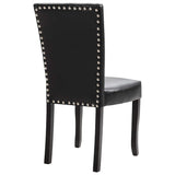Dining Chairs 6 pcs Black Faux Leather