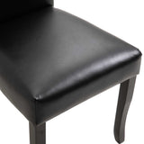 Dining Chairs 6 pcs Black Faux Leather