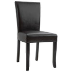 Dining Chairs 4 pcs Dark Brown Faux Leather