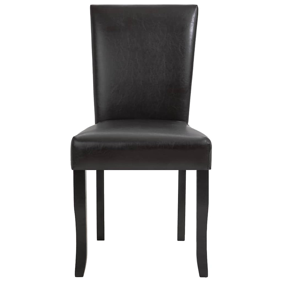 Dining Chairs 4 pcs Dark Brown Faux Leather