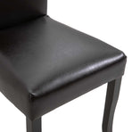 Dining Chairs 4 pcs Dark Brown Faux Leather