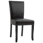 Dining Chairs 6 pcs Dark Brown Faux Leather