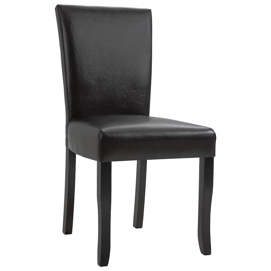Dining Chairs 6 pcs Dark Brown Faux Leather