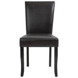 Dining Chairs 6 pcs Dark Brown Faux Leather