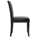 Dining Chairs 6 pcs Dark Brown Faux Leather - Top-Down View