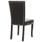 Dining Chairs 6 pcs Dark Brown Faux Leather