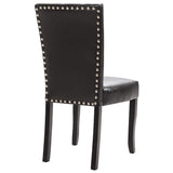 Dining Chairs 6 pcs Dark Brown Faux Leather - 45-Degree Angle