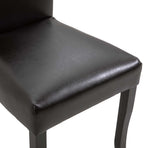 Dining Chairs 6 pcs Dark Brown Faux Leather