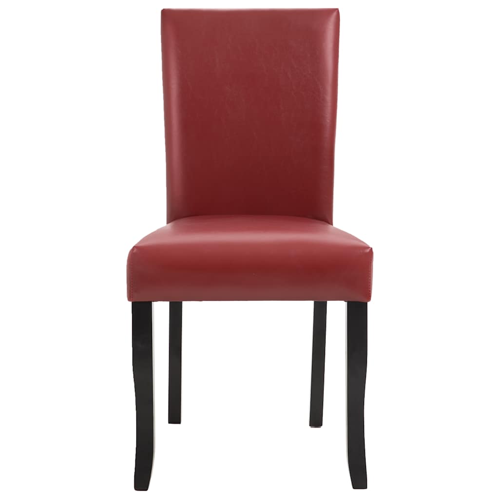 Dining Chairs 4 pcs Wine Red Faux Leather