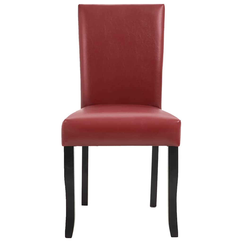 Dining Chairs 6 pcs Wine Red Faux Leather