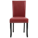 Dining Chairs 6 pcs Wine Red Faux Leather