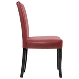 Dining Chairs 6 pcs Wine Red Faux Leather