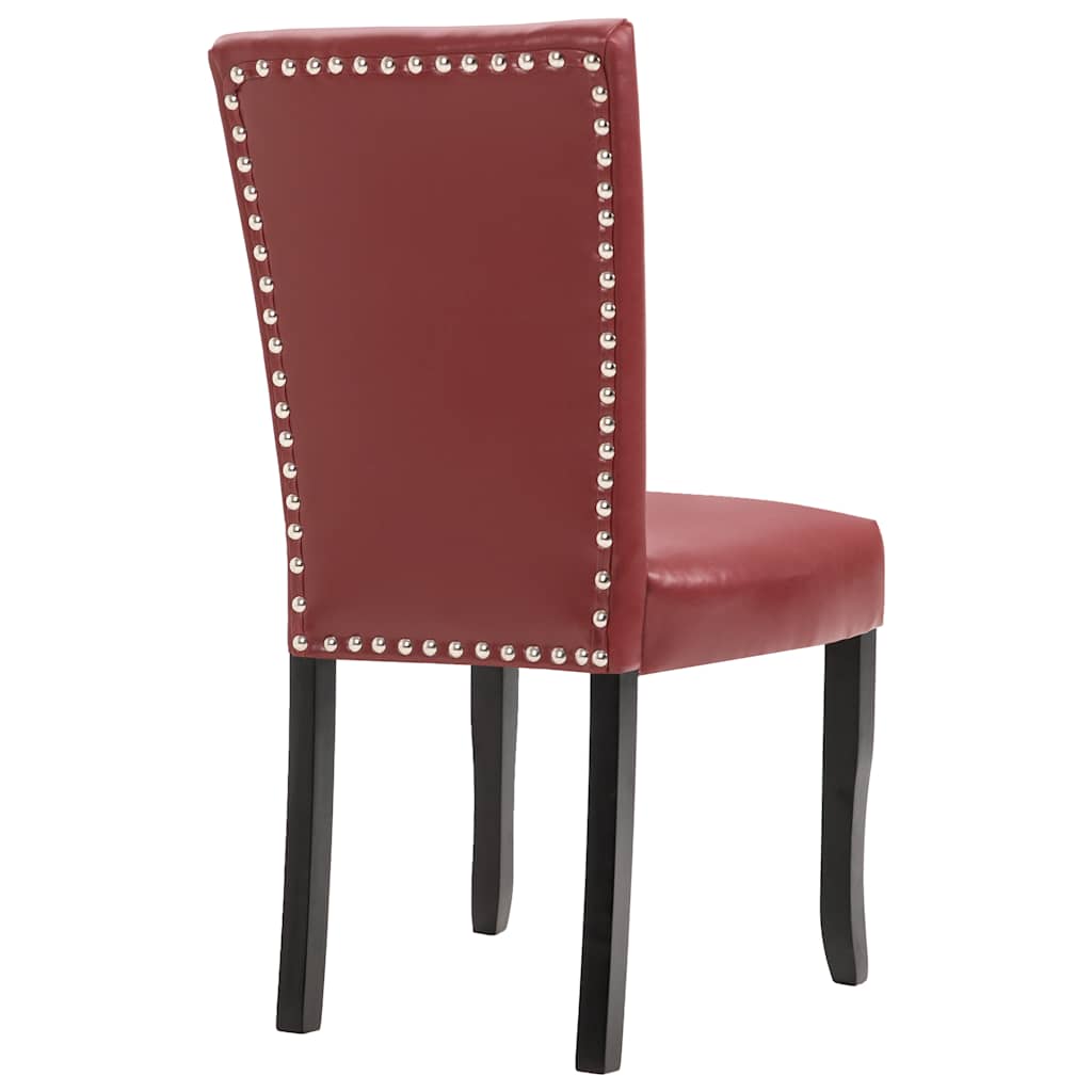 Dining Chairs 6 pcs Wine Red Faux Leather