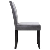 Dining Chairs 4 pcs Grey Faux Suede Leather
