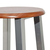Bar Stools 4 pcs Silver and Brown MDF - Side View