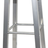 Bar Stools 4 pcs Silver and Brown MDF - Top-Down View