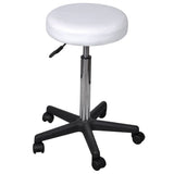Office Stools 2 pcs White 35.5x84 cm Faux Leather - Front View