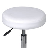 Office Stools 2 pcs White 35.5x84 cm Faux Leather - Side View