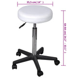 Office Stools 2 pcs White 35.5x84 cm Faux Leather - 45-Degree Angle