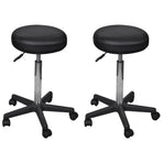 Office Stools 2 pcs Black 35,5x84 cm Faux Leather
