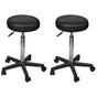 Office Stools 2 pcs Black 35,5x84 cm Faux Leather