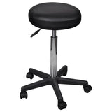 Office Stools 2 pcs Black 35.5x84 cm Faux Leather - Front View