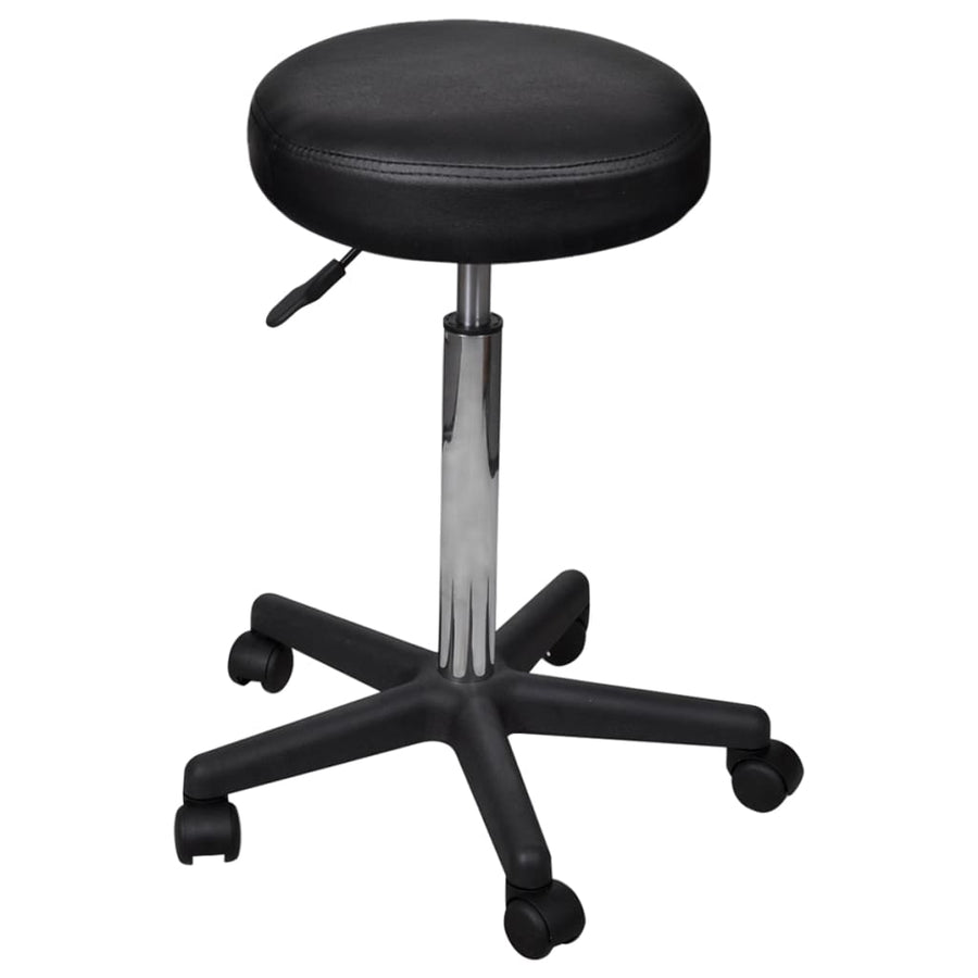 Office Stools 2 pcs Black 35,5x84 cm Faux Leather