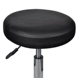 Office Stools 2 pcs Black 35.5x84 cm Faux Leather - Side View