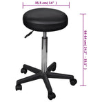 Office Stools 2 pcs Black 35,5x84 cm Faux Leather
