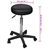 Office Stools 2 pcs Black 35.5x84 cm Faux Leather - 45-Degree Angle
