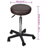 Office Stools 2 pcs Brown 35.5x84 cm Faux Leather - 45-Degree Angle