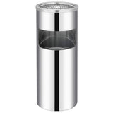 Ashtray Dustbin Hotel 30 L Stainless Steel - Front View